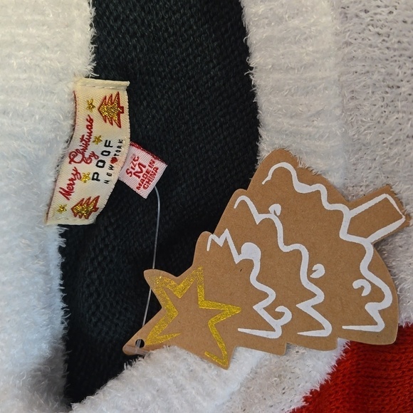 Merry Christmas by Poof Naughty Santa Christmas Sweater and Hat Set - Size M - Picture 6 of 12
